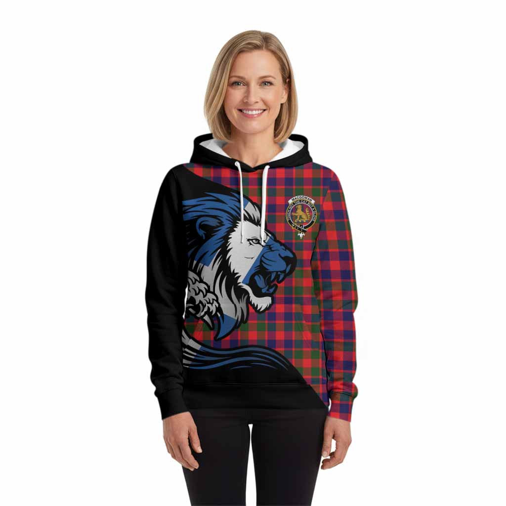MacGowan (McGowan) Tartan Crest Hoodie Scottish Golden Lions Wave Flow