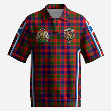 MacGowan (McGowan) Tartan Crest Men’s Polo Sweater Top Scotland Coat of Arm Flag Style
