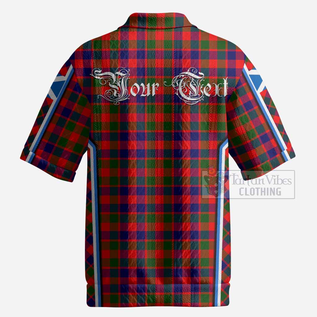 MacGowan (McGowan) Tartan Crest Men’s Polo Sweater Top Scotland Coat of Arm Flag Style