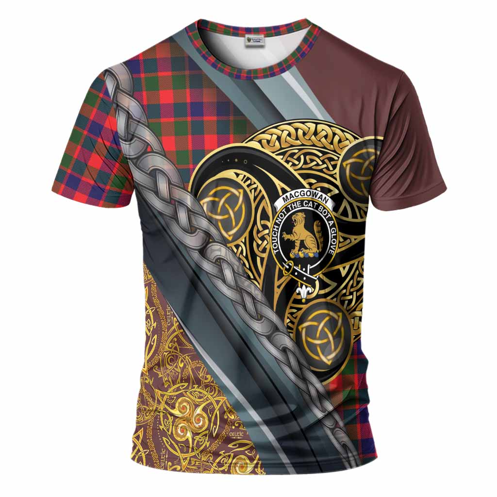 MacGowan (McGowan) Tartan Crest T-Shirt Scottish Triskele Celtic