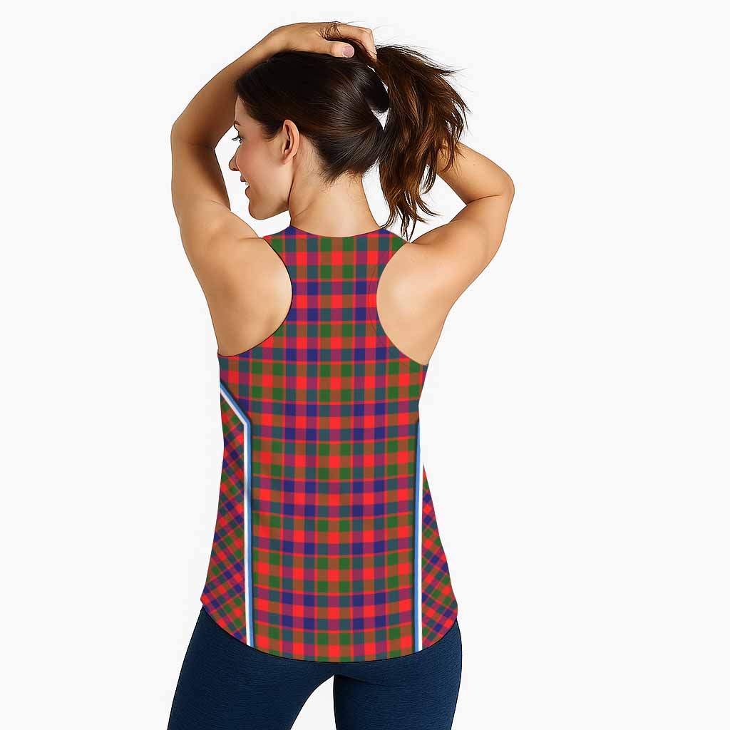 MacGowan (McGowan) Tartan Crest Women Racerback Tanks Scotland Coat of Arm Flag Style - Tartan Vibes Clothing