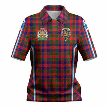 MacGowan (McGowan) Tartan Crest Women’s Polo Sweater Top Scotland Coat of Arm Flag Style