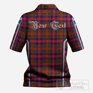 MacGowan (McGowan) Tartan Crest Women’s Polo Sweater Top Scotland Coat of Arm Flag Style