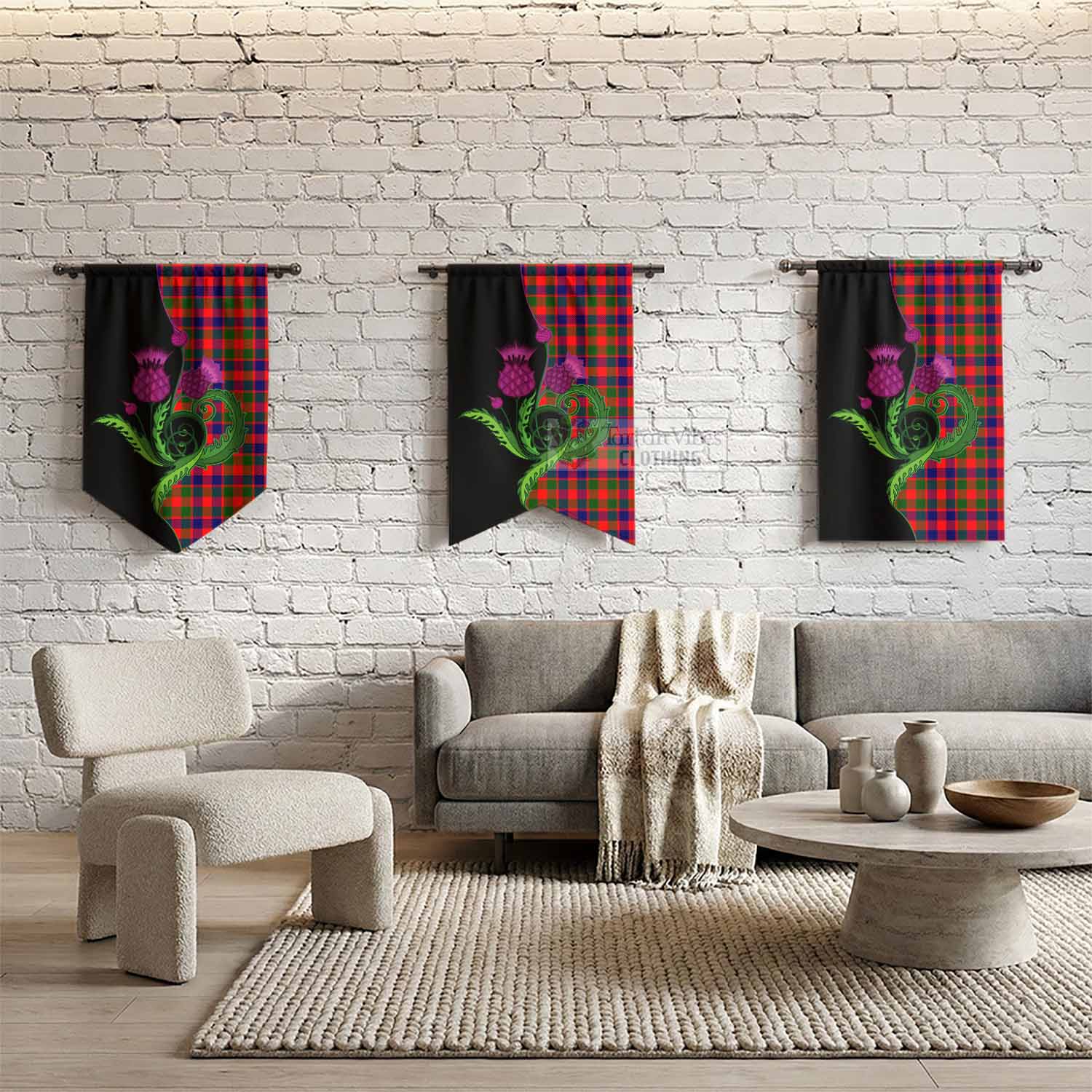 MacGowan (McGowan) Tartan Gonfalon Traditional Scottish Thistle - Tartan Vibes Clothing