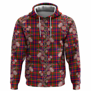 MacGowan (McGowan) Tartan Hoodie Seamless Scottish Thistle Flowers
