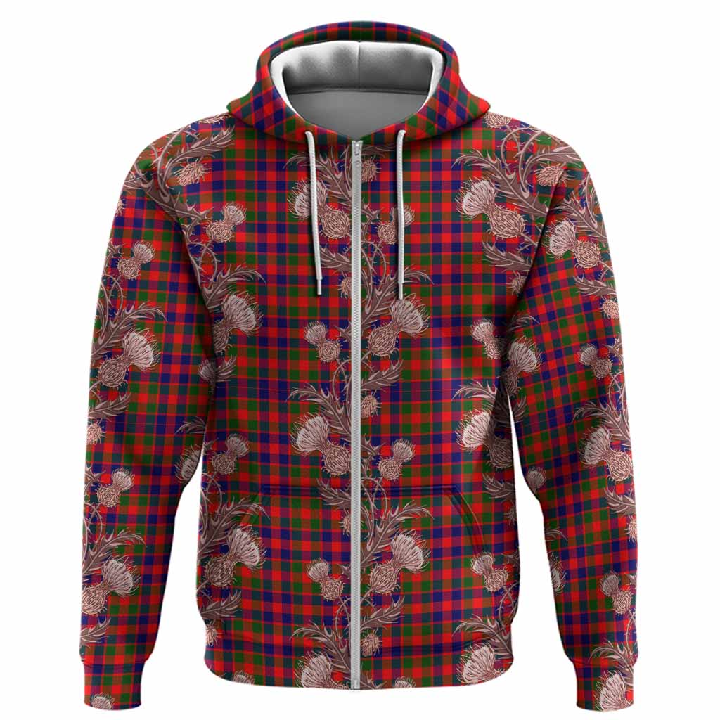 MacGowan (McGowan) Tartan Hoodie Seamless Scottish Thistle Flowers
