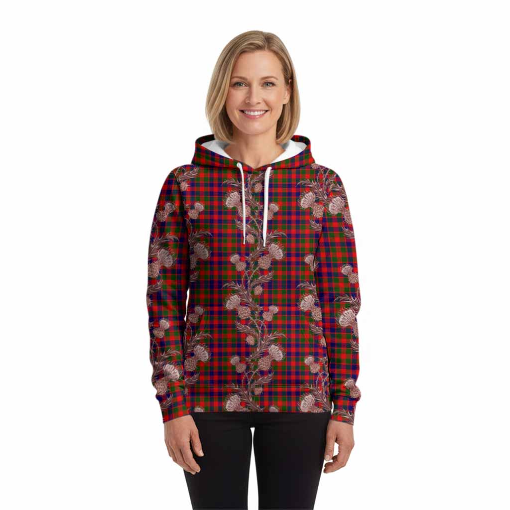 MacGowan (McGowan) Tartan Hoodie Seamless Scottish Thistle Flowers