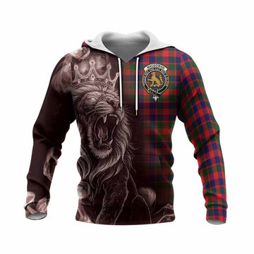 MacGowan (McGowan) Tartan Knitted Hoodie Roaring Lion Heritage