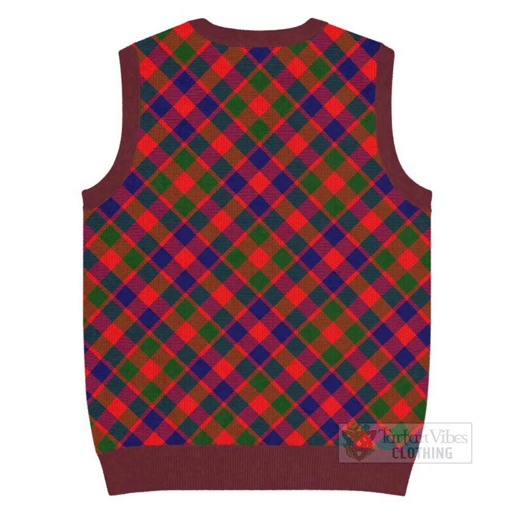 MacGowan (McGowan) Tartan  Knitted V-Neck Vest Cross Style