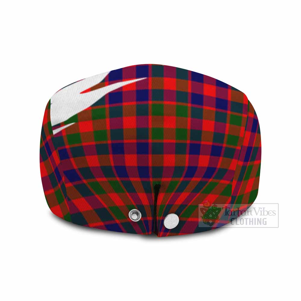 MacGowan (McGowan) Tartan Loch Ness Monster Scottish Heritage Art Flat Cap, Jeff Cap