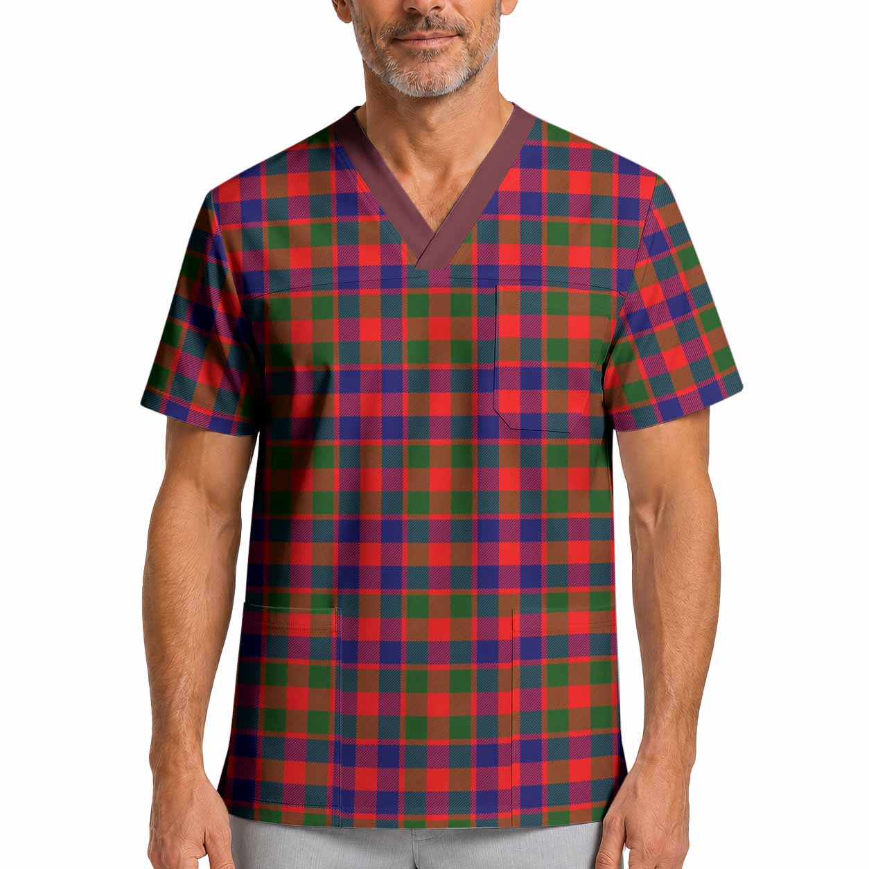 MacGowan (McGowan) Tartan Scrub Top XL - Tartan Vibes Clothing