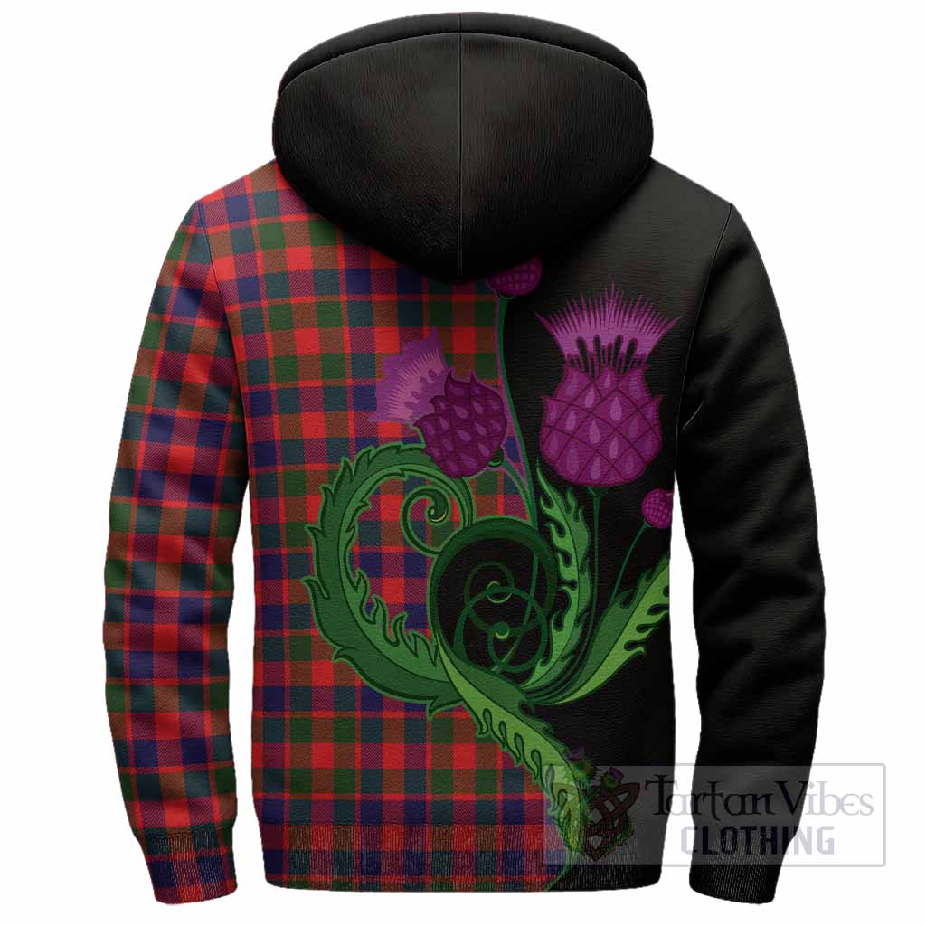 MacGowan (McGowan) Tartan Sherpa Hoodie Traditional Scottish Thistle