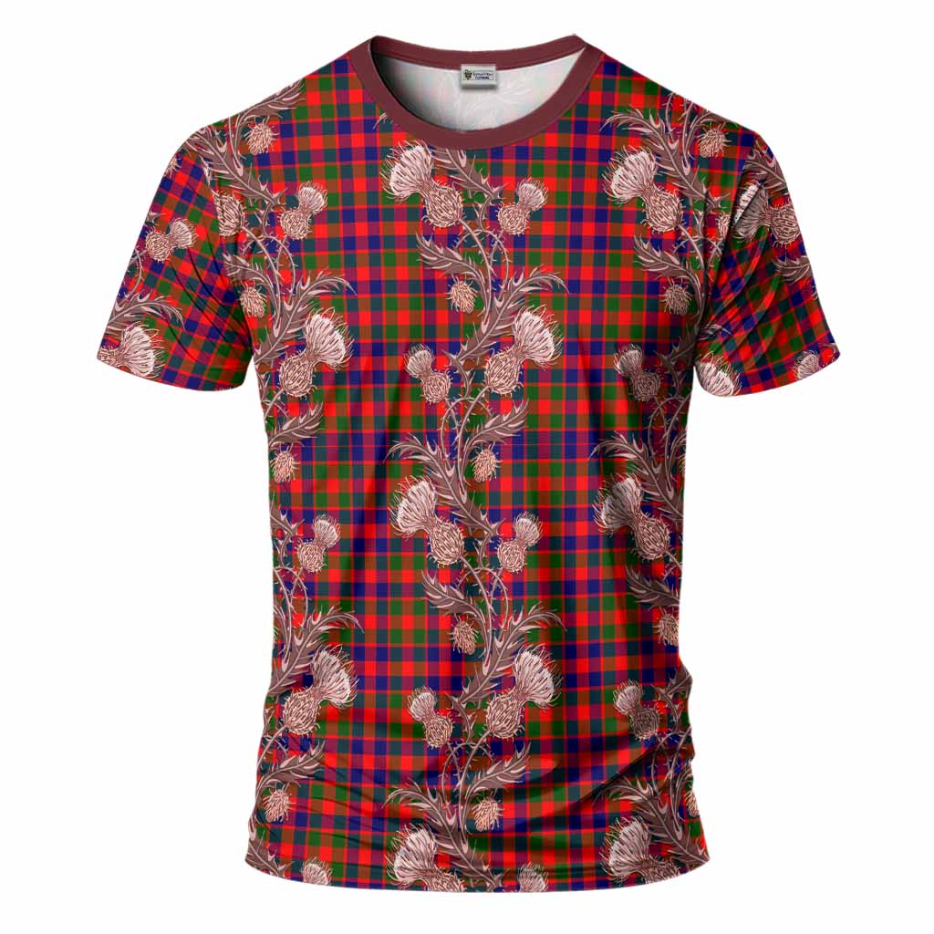 MacGowan (McGowan) Tartan T-Shirt Seamless Scottish Thistle Flowers