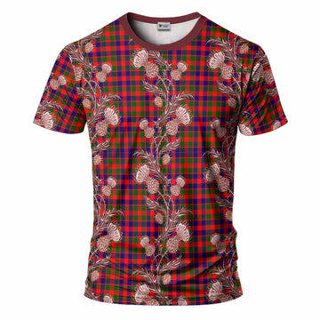 MacGowan (McGowan) Tartan T-Shirt Seamless Scottish Thistle Flowers