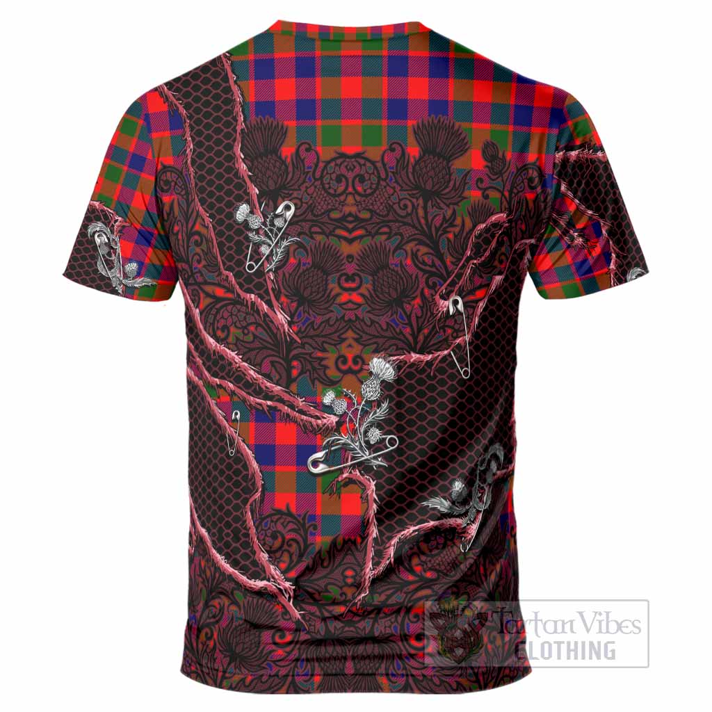 MacGowan (McGowan) Tartan Thistle Dark Gothic T-Shirt - Tartan Vibes Clothing