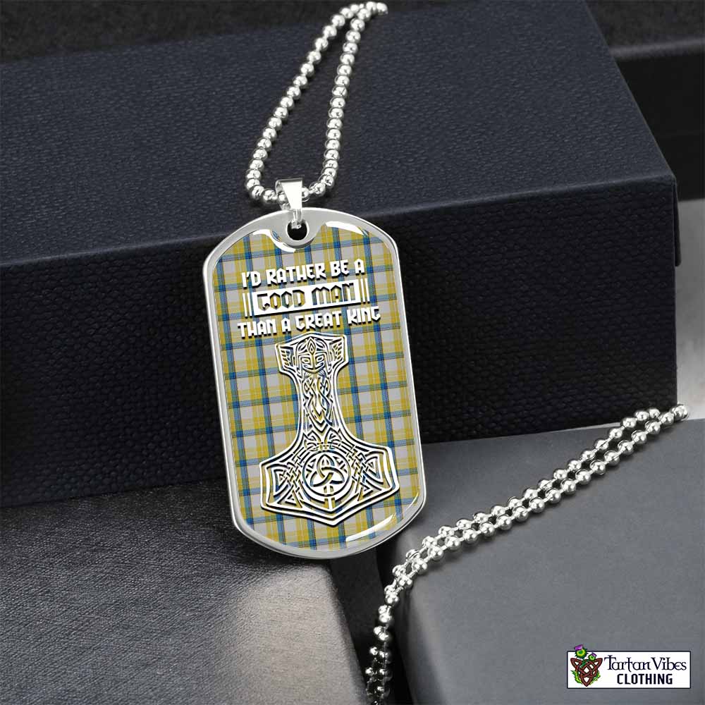 MacGrath (McGrath) Tartan Dog Tag Necklace Viking Mjolnir Style Silver No - Tartan Vibes Clothing