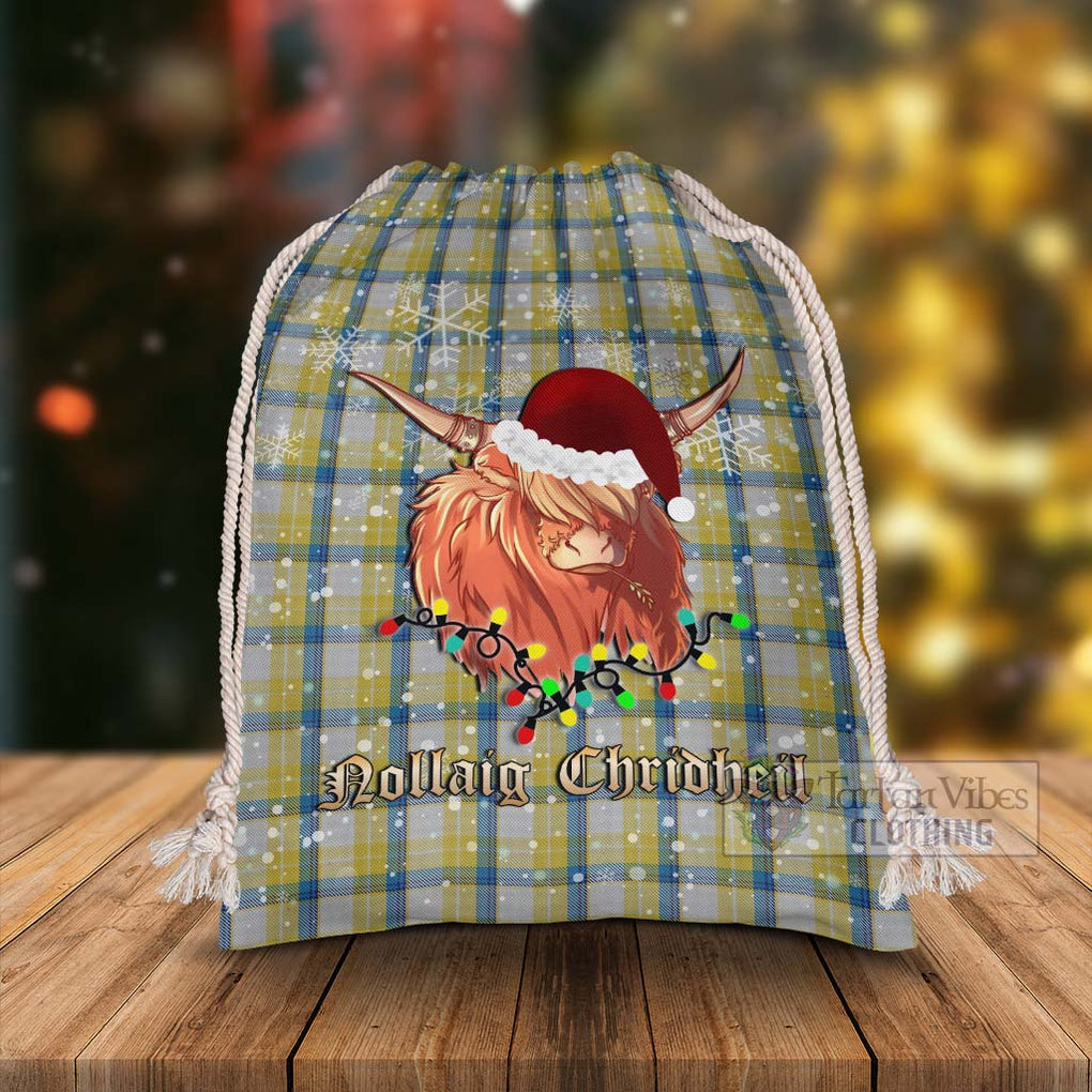 MacGrath (McGrath) Tartan Christmas Santa's Bag with Twinkle Highland Cattle - Tartan Vibes Clothing