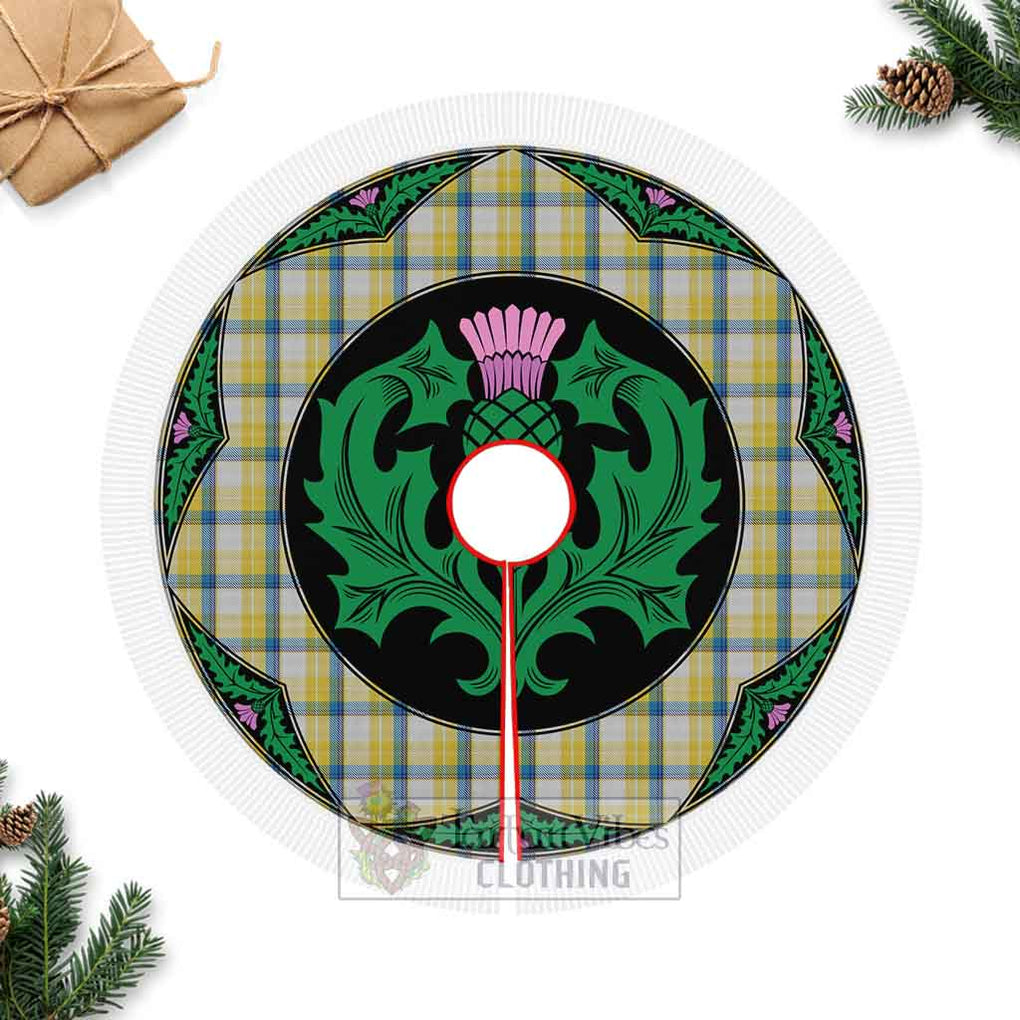 MacGrath (McGrath) Tartan Christmas Tree Skirt Scottish Thistle Style Fringed Tree Skirts - Tartan Vibes Clothing