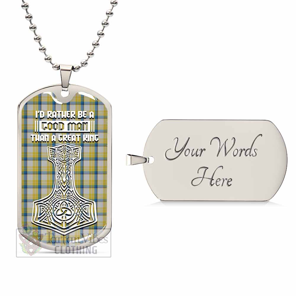 MacGrath (McGrath) Tartan Dog Tag Necklace Viking Mjolnir Style Silver Yes - Tartan Vibes Clothing