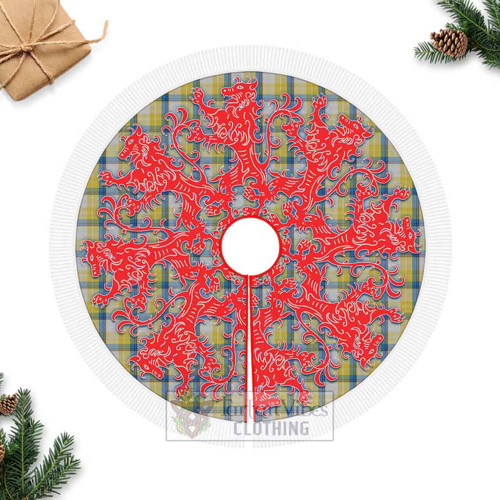 MacGrath (McGrath) Tartan Christmas Tree Skirt Lion Rampant Style Fringed Tree Skirts - Tartan Vibes Clothing