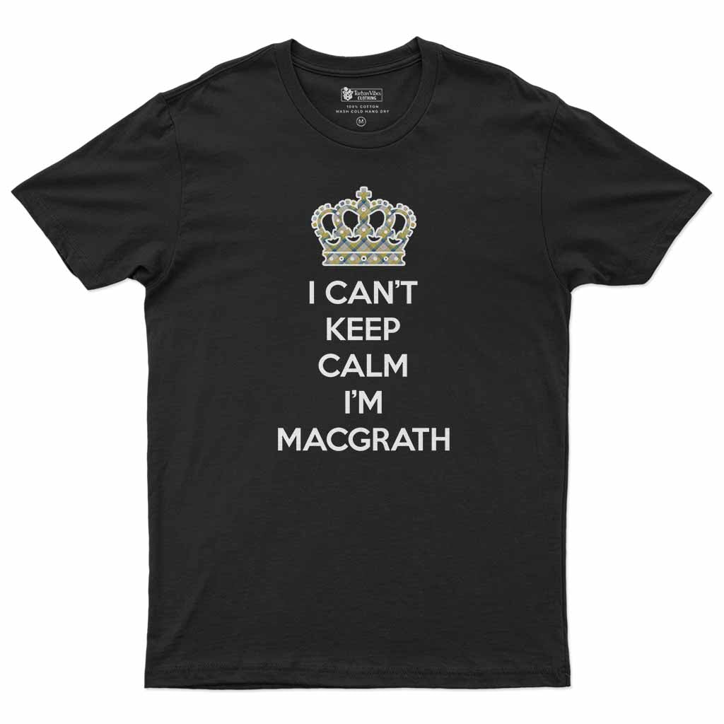 MacGrath (McGrath) Can't Keep Calm Men's T-Shirt Black - Tartan Vibes Clothing