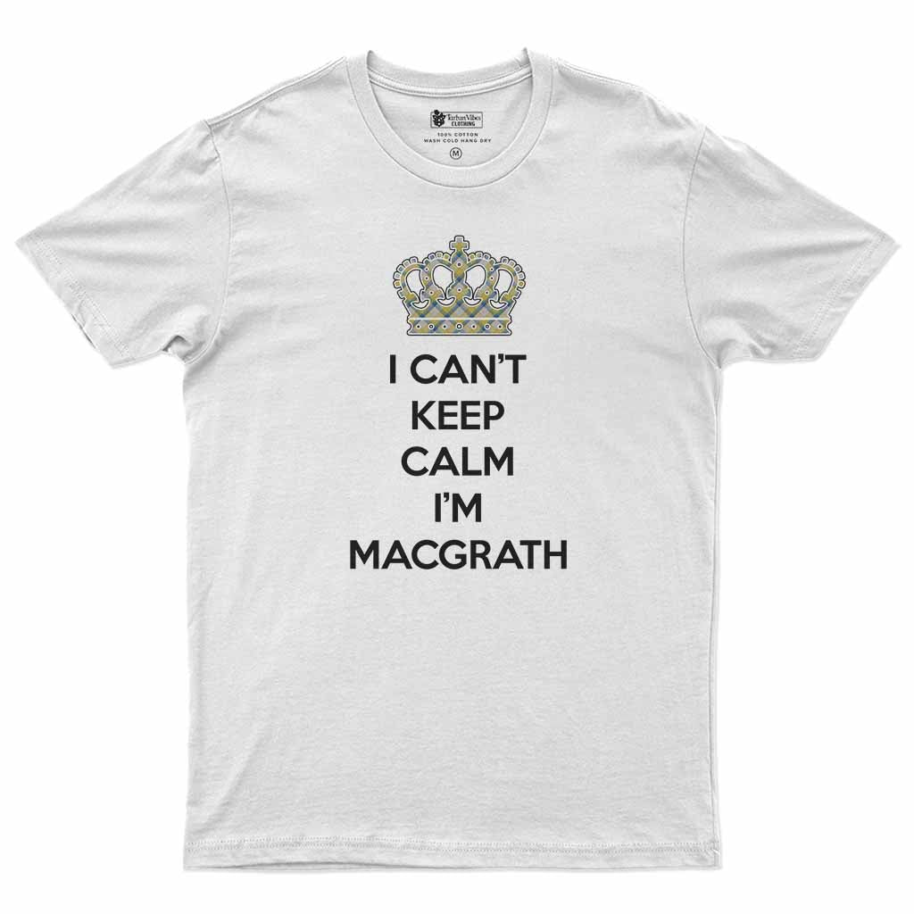 MacGrath (McGrath) Can't Keep Calm Men's T-Shirt White - Tartan Vibes Clothing