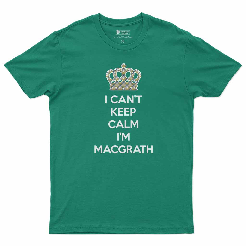 MacGrath (McGrath) Can't Keep Calm Men's T-Shirt Irish Green - Tartan Vibes Clothing