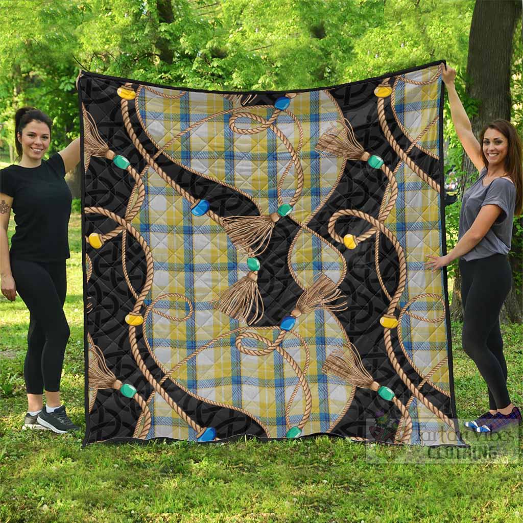 MacGrath (McGrath) Scottish Tartan Twisted Ropes Stylized Premium Quilt - Tartan Vibes Clothing