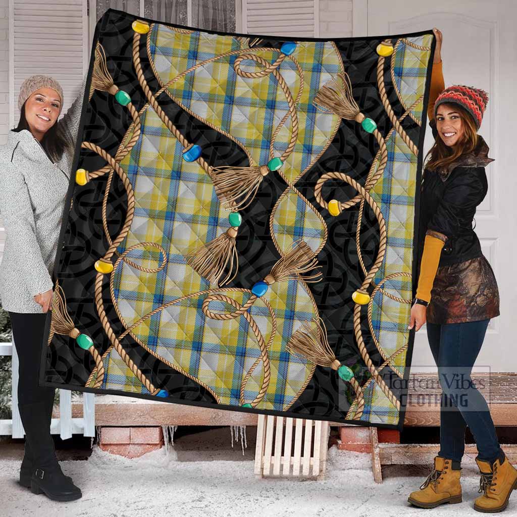 MacGrath (McGrath) Scottish Tartan Twisted Ropes Stylized Premium Quilt - Tartan Vibes Clothing