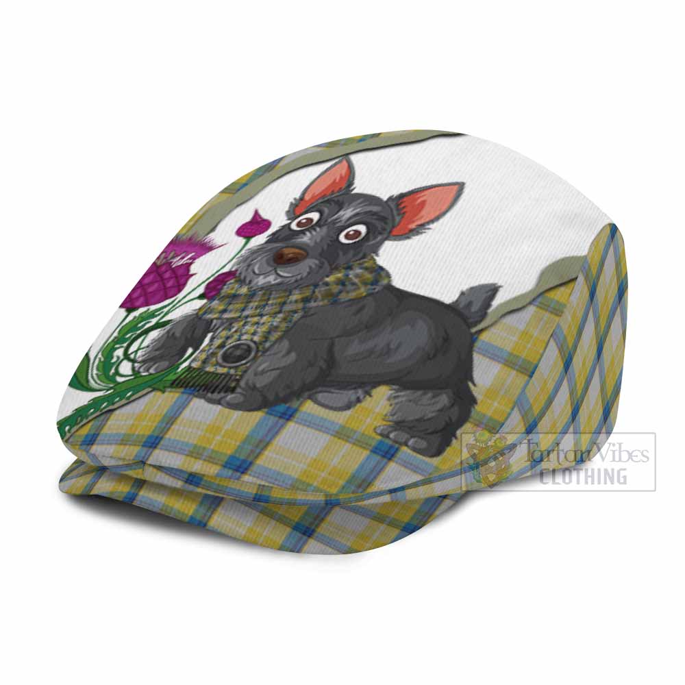 MacGrath (McGrath) Scottish Terrier Tartan Flat Cap, Jeff Cap Thistle Heritage Art - Tartan Vibes Clothing
