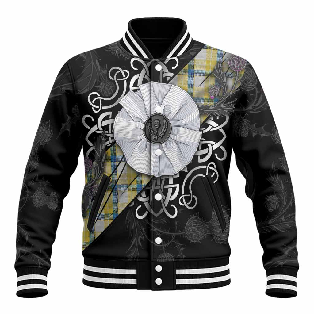 MacGrath (McGrath) Tartan Baseball Jacket Jacobite White Rose Unisex - Tartan Vibes Clothing