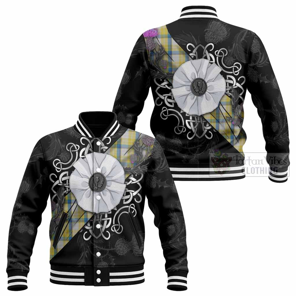 MacGrath (McGrath) Tartan Baseball Jacket Jacobite White Rose - Tartan Vibes Clothing