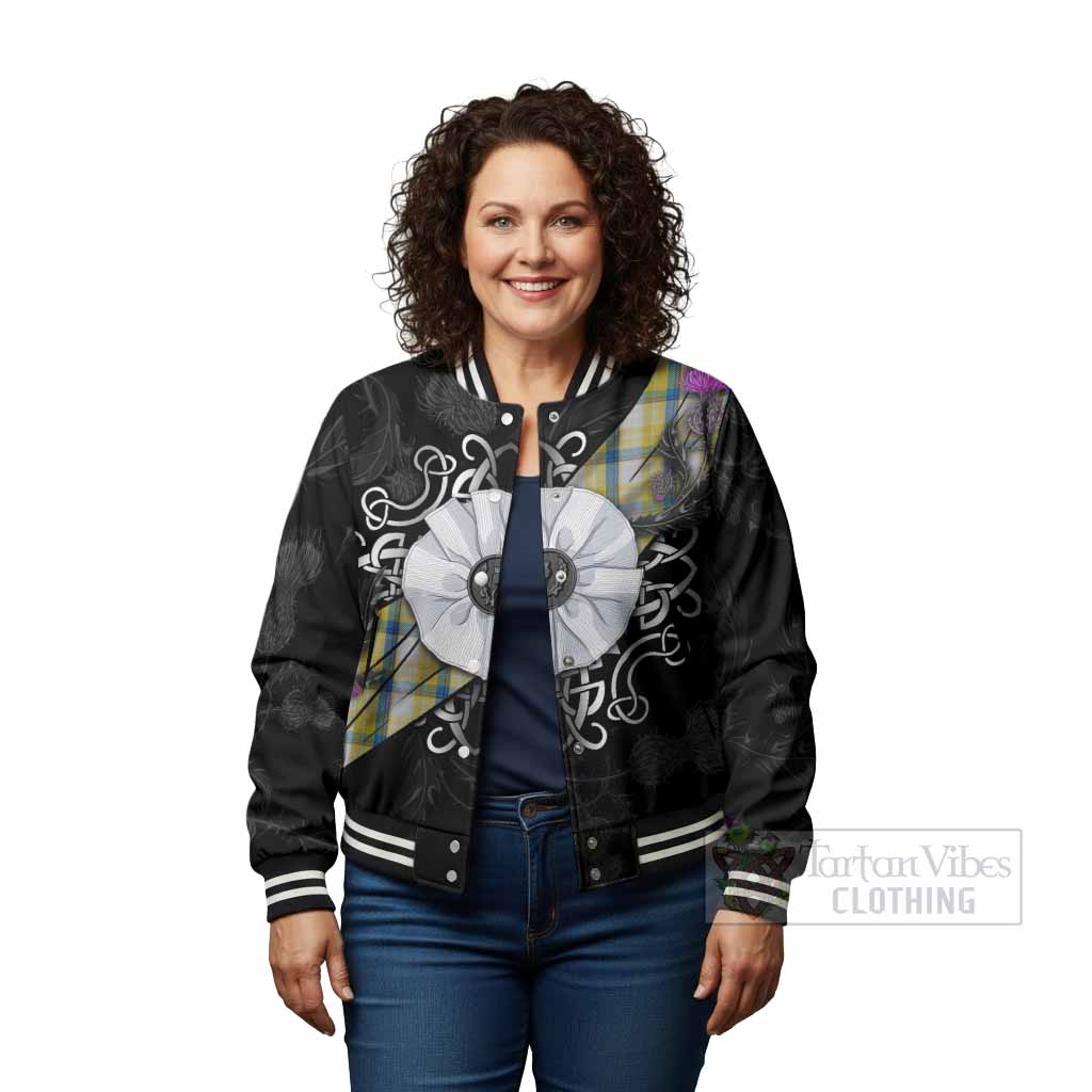 MacGrath (McGrath) Tartan Baseball Jacket Jacobite White Rose - Tartan Vibes Clothing
