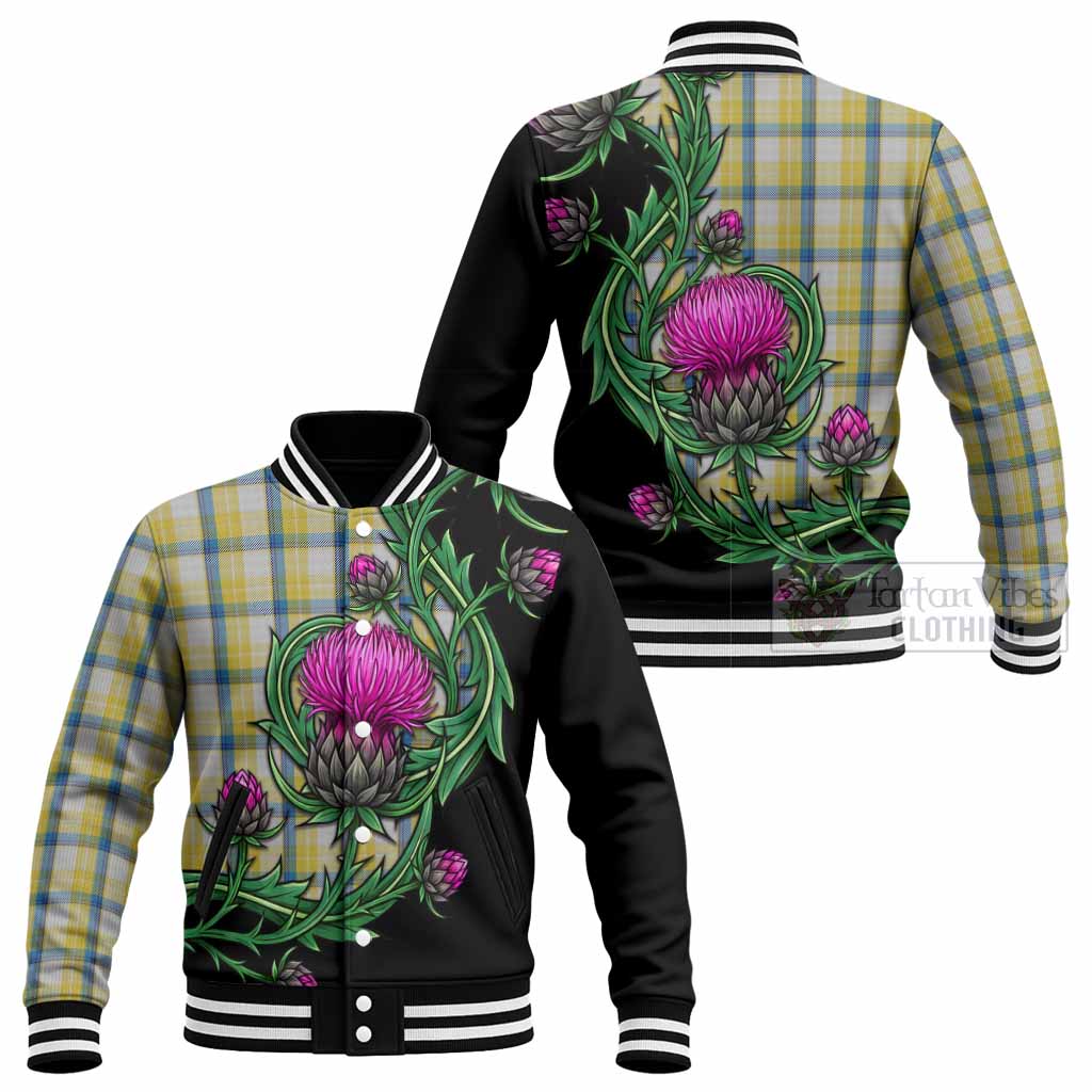 MacGrath (McGrath) Tartan Baseball Jacket Resilient Scottish Thistle - Tartan Vibes Clothing