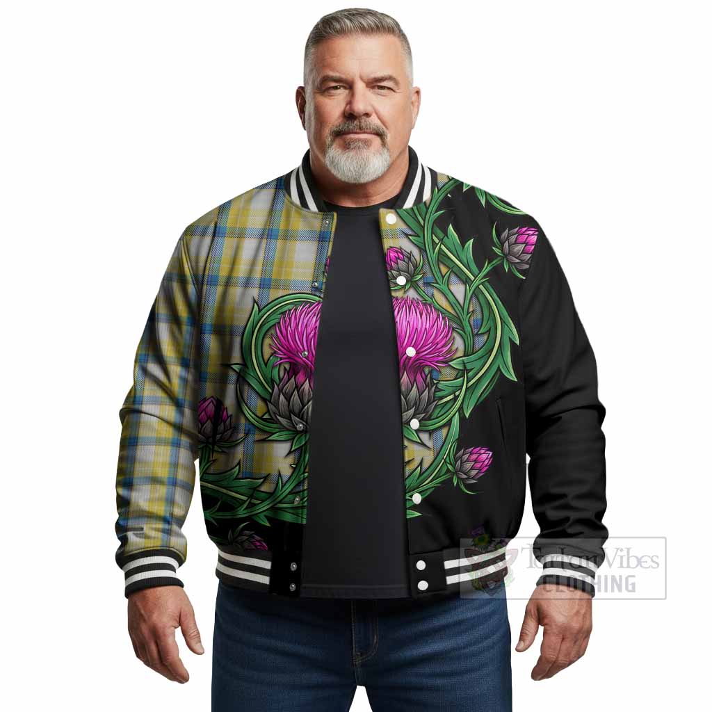 MacGrath (McGrath) Tartan Baseball Jacket Resilient Scottish Thistle - Tartan Vibes Clothing