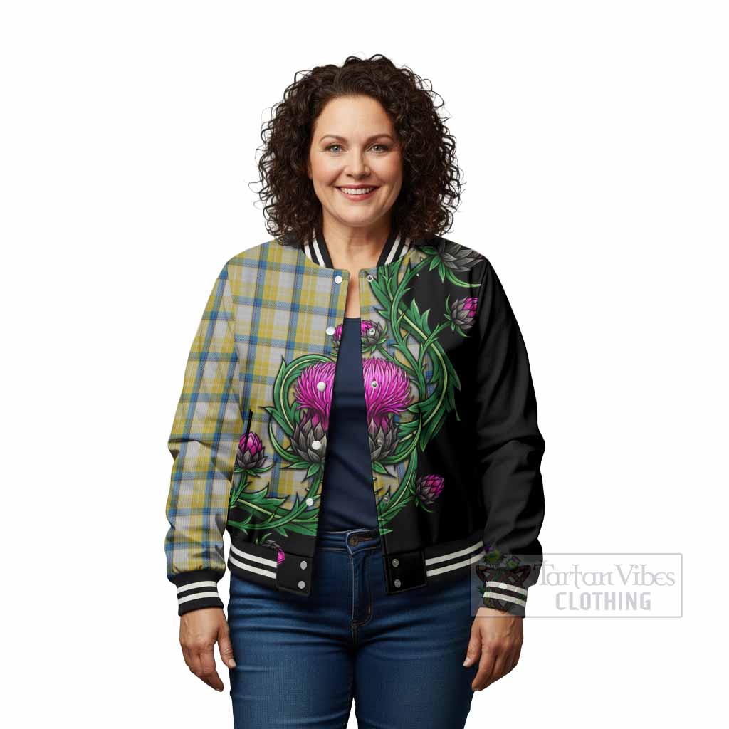 MacGrath (McGrath) Tartan Baseball Jacket Resilient Scottish Thistle - Tartan Vibes Clothing