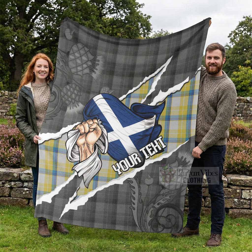 MacGrath (McGrath) Tartan Blanket Hands with Scotland National Flags - Tartan Vibes Clothing