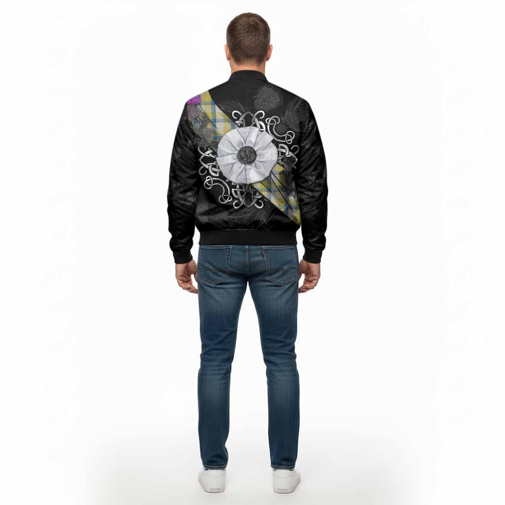 MacGrath (McGrath) Tartan Bomber Jacket Jacobite White Rose - Tartan Vibes Clothing