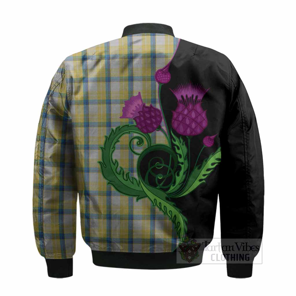 MacGrath (McGrath) Tartan Bomber Jacket Traditional Scottish Thistle - Tartan Vibes Clothing