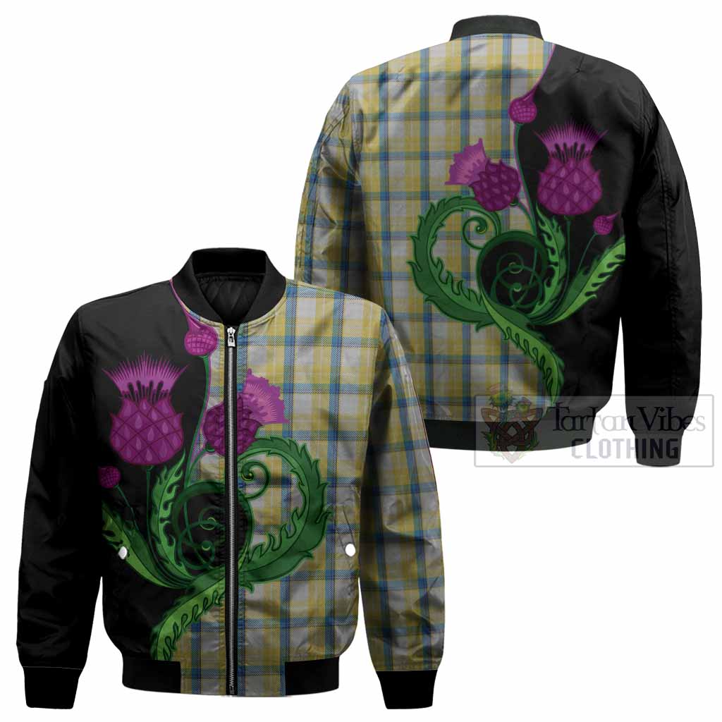 MacGrath (McGrath) Tartan Bomber Jacket Traditional Scottish Thistle - Tartan Vibes Clothing