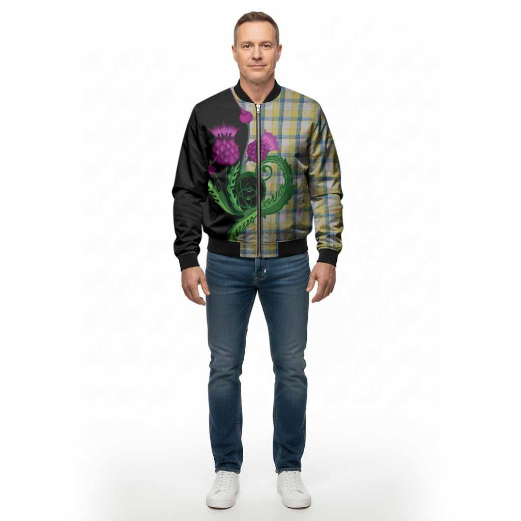 MacGrath (McGrath) Tartan Bomber Jacket Traditional Scottish Thistle - Tartan Vibes Clothing