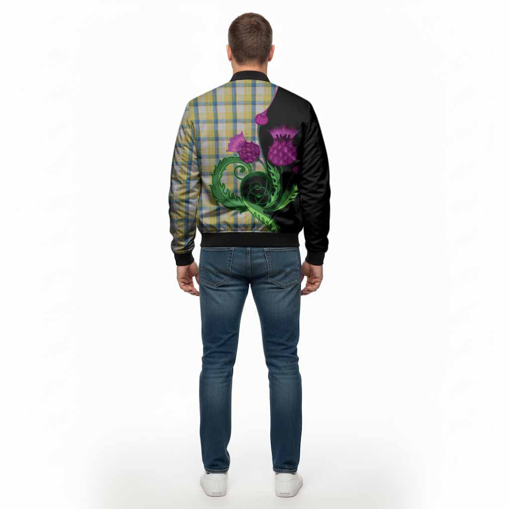 MacGrath (McGrath) Tartan Bomber Jacket Traditional Scottish Thistle - Tartan Vibes Clothing