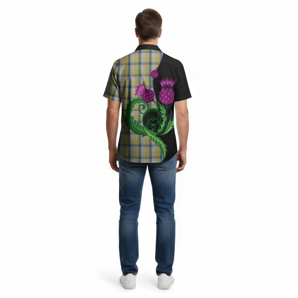 MacGrath (McGrath) Tartan Cotton Hawaiian Shirt Traditional Scottish Thistle
