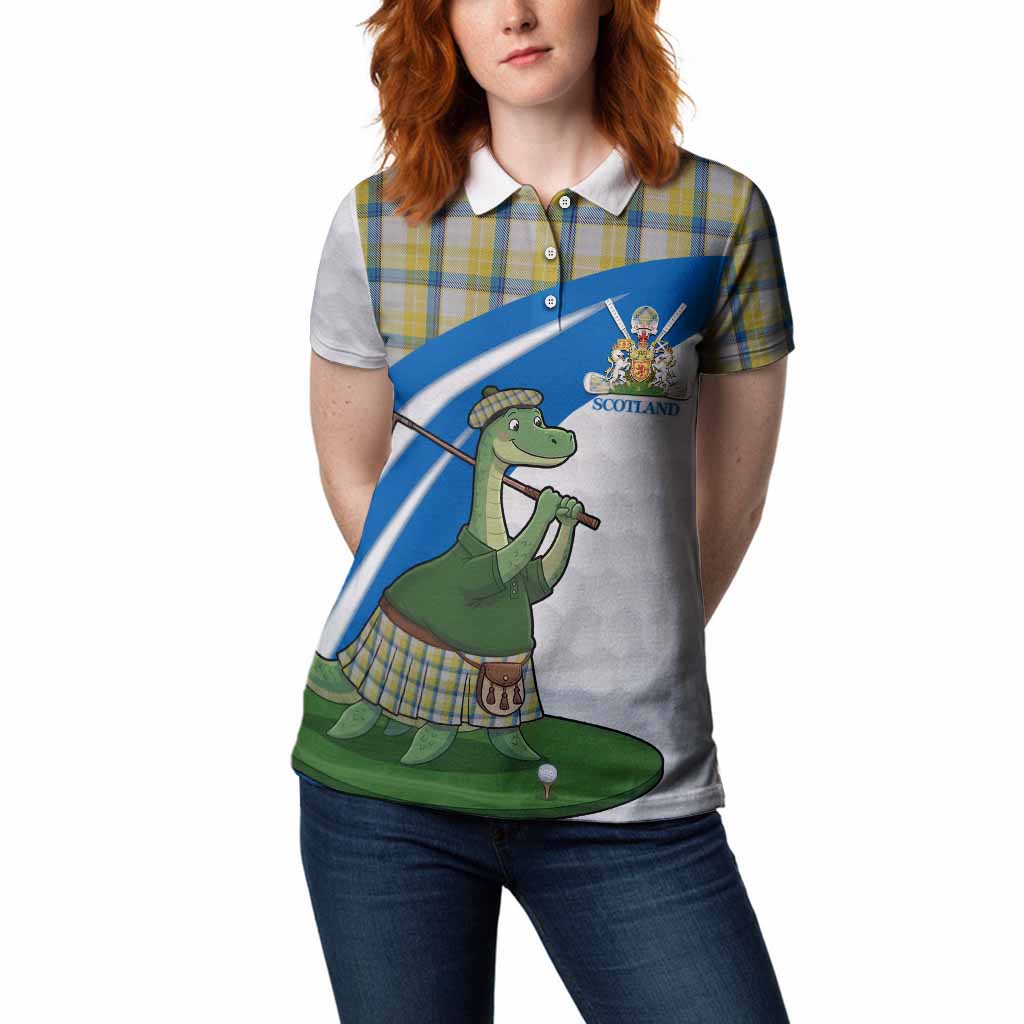 MacGrath (McGrath) Tartan Crest Golf Nessie Women Polo Shirt Loch Ness Monster Sporty Style
