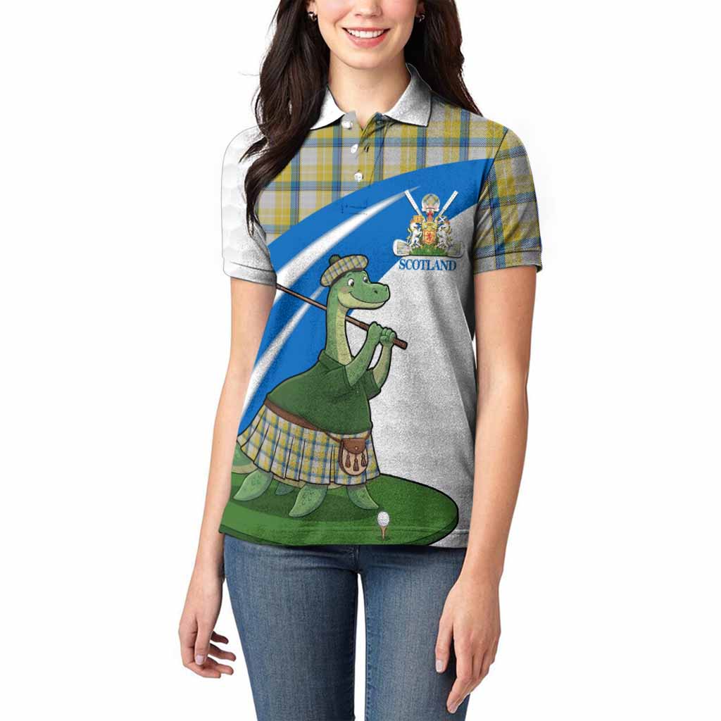 MacGrath (McGrath) Tartan Crest Golf Nessie Women Polo Shirt Loch Ness Monster Sporty Style