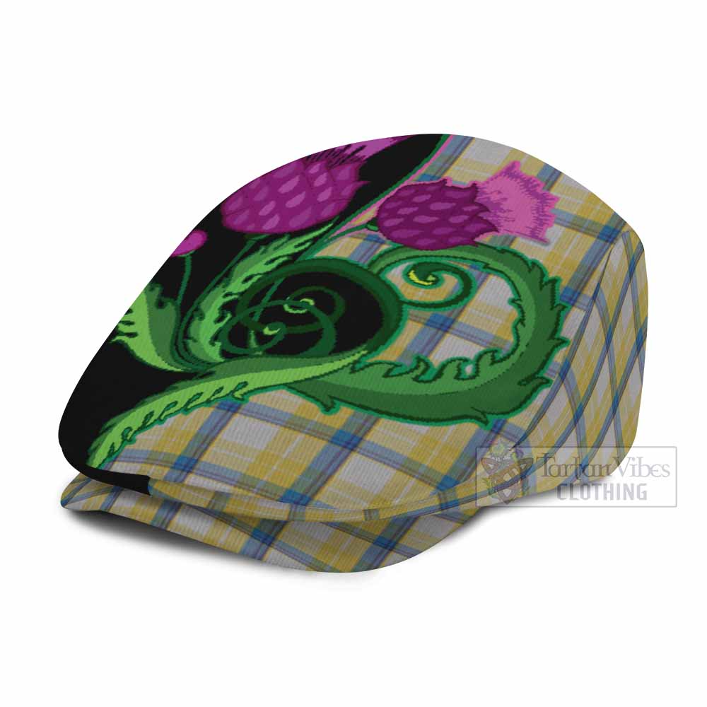 MacGrath (McGrath) Tartan Flat Cap, Jeff Cap Traditional Scottish Thistle