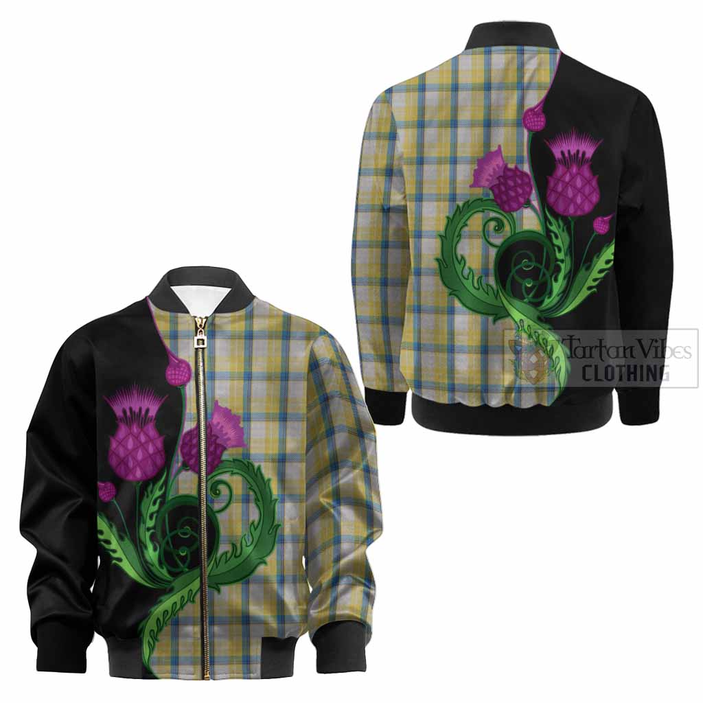 MacGrath (McGrath) Tartan Kid Bomber Jacket Traditional Scottish Thistle - Tartan Vibes Clothing