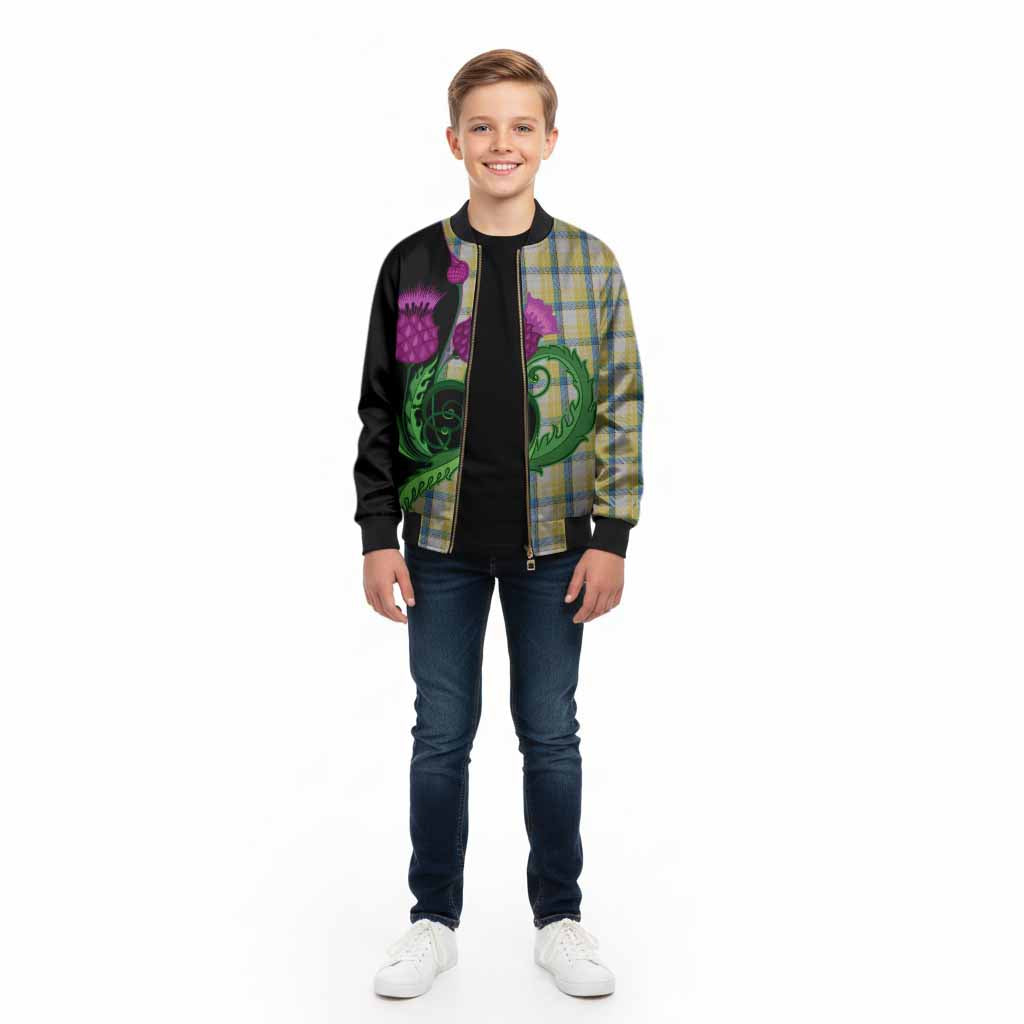 MacGrath (McGrath) Tartan Kid Bomber Jacket Traditional Scottish Thistle - Tartan Vibes Clothing