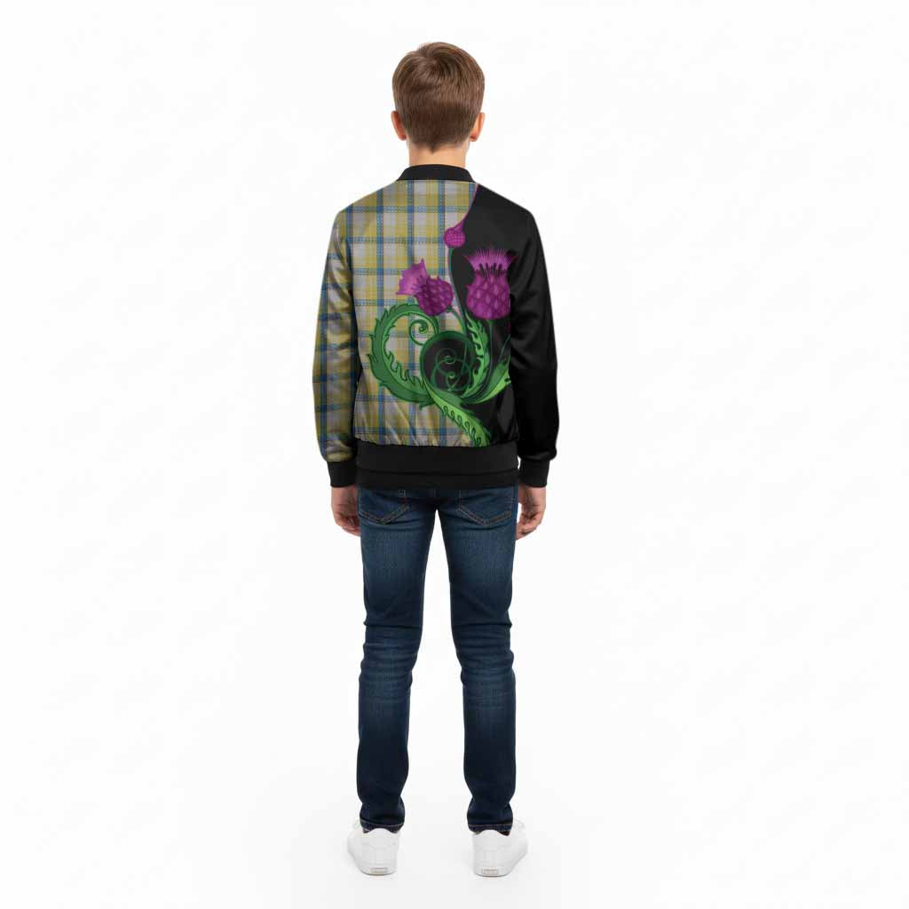MacGrath (McGrath) Tartan Kid Bomber Jacket Traditional Scottish Thistle - Tartan Vibes Clothing