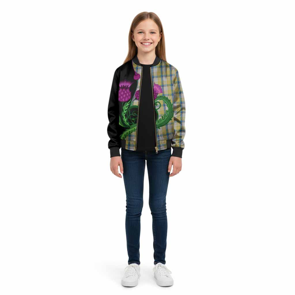 MacGrath (McGrath) Tartan Kid Bomber Jacket Traditional Scottish Thistle - Tartan Vibes Clothing